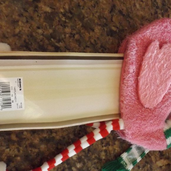 NWOT Santa Pink Flamingo Booze cover with red white stocking legs - Picture 4 of 4